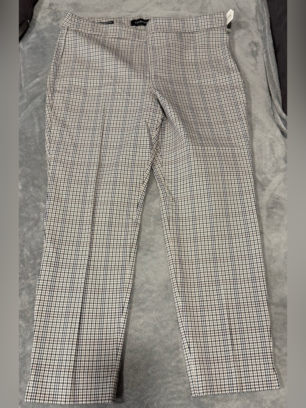 Talbots Chatham Ankle Tan/ Black Plaid Pants - Picture 4 of 11